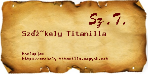 Székely Titanilla névjegykártya