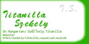 titanilla szekely business card